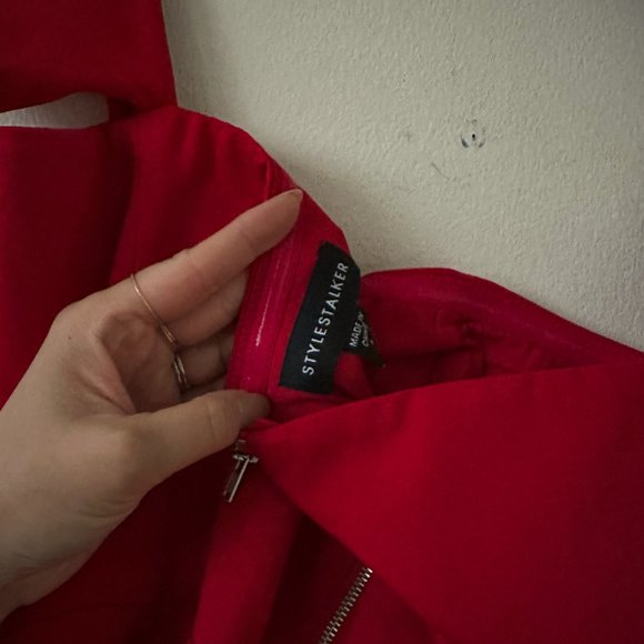 Stylestalker China Doll Off the Shoulder Red Dress Size Small - Picture 7 of 8